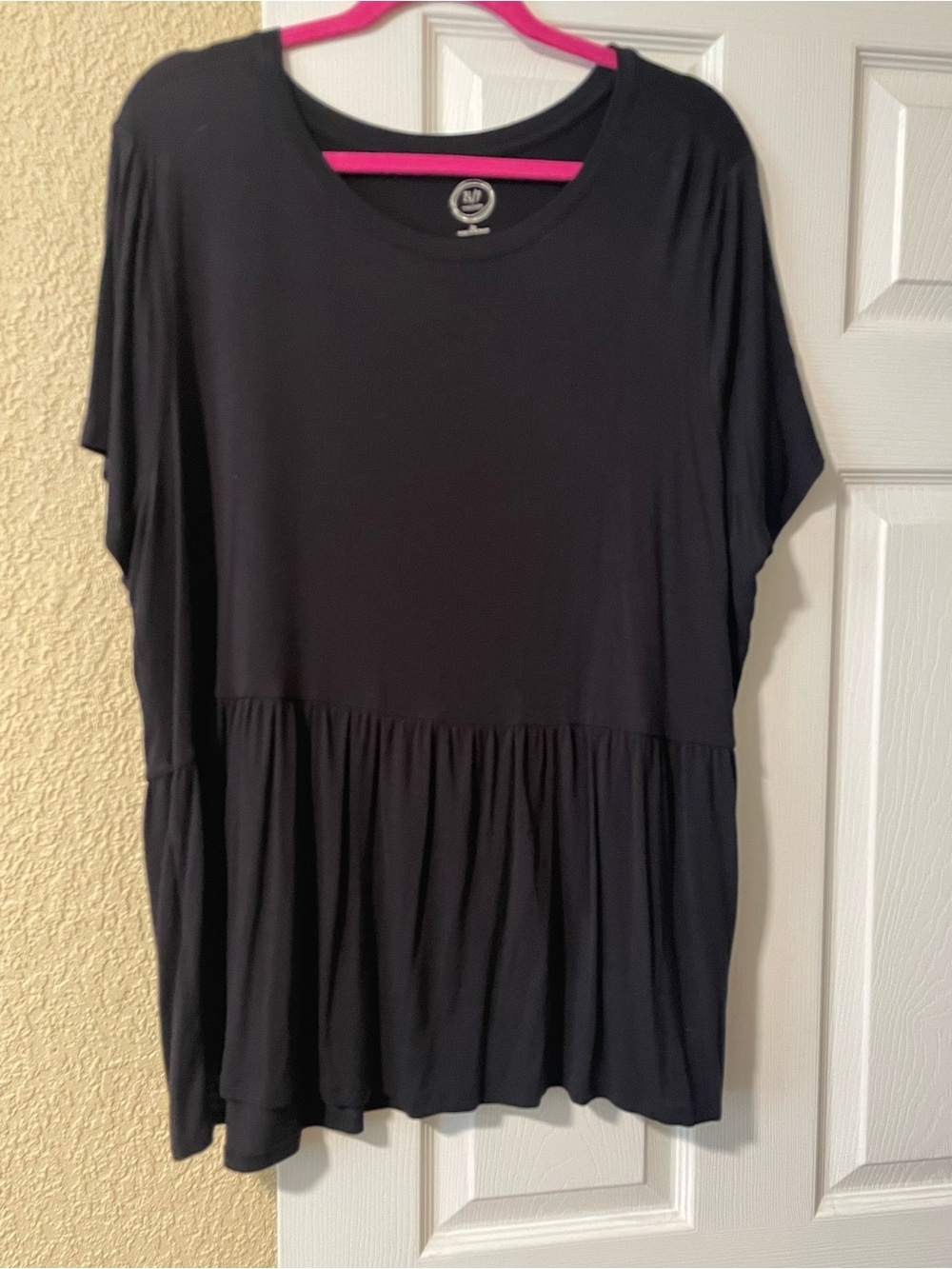 Maurices Black Peplum Tunic Top